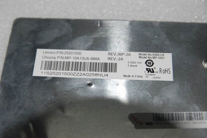 Lenovo CCYT2T 84KEY BlackKeyBlackF KBD US English Keyboard 25201500