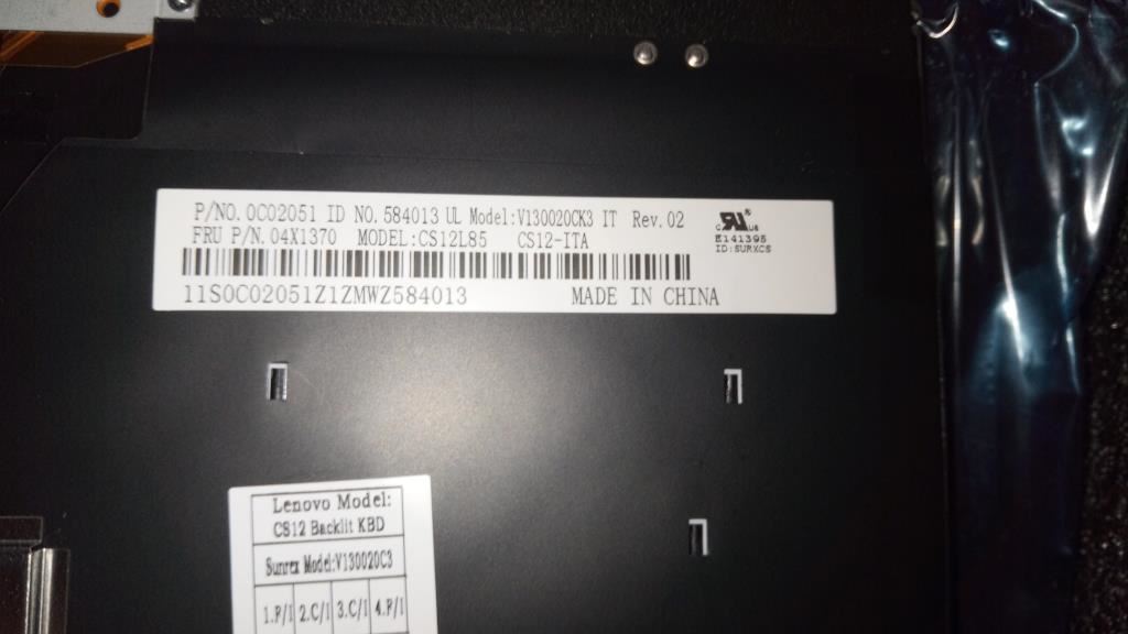 Lenovo FRU CS12 B/L KBD ITA CHY Italian Keyboard 04X1257