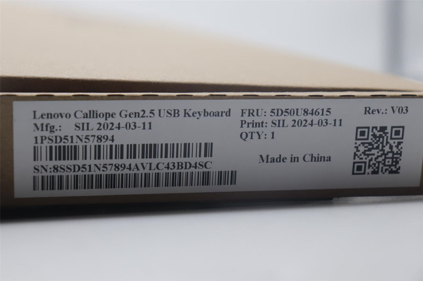 Lenovo DT_KYB Calliope USB G2.5 BK_CZ-SL 5D50U84615