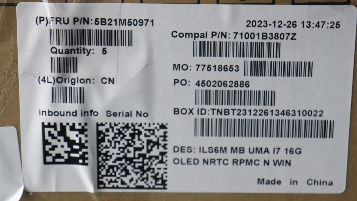 Lenovo C83DC WIN ULT7_155H UMA16G O RM 5B21M50971