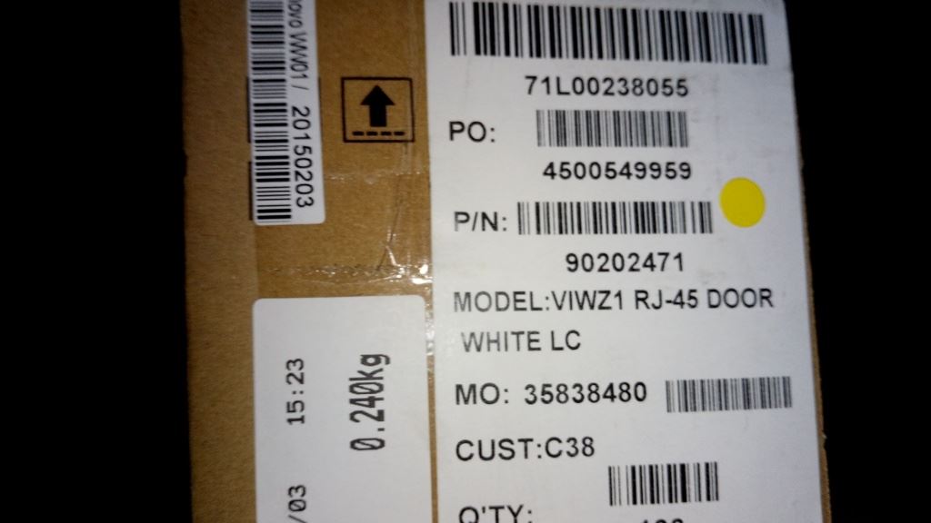 Lenovo VIWZ2 RJ-45 Door White LC 90202471