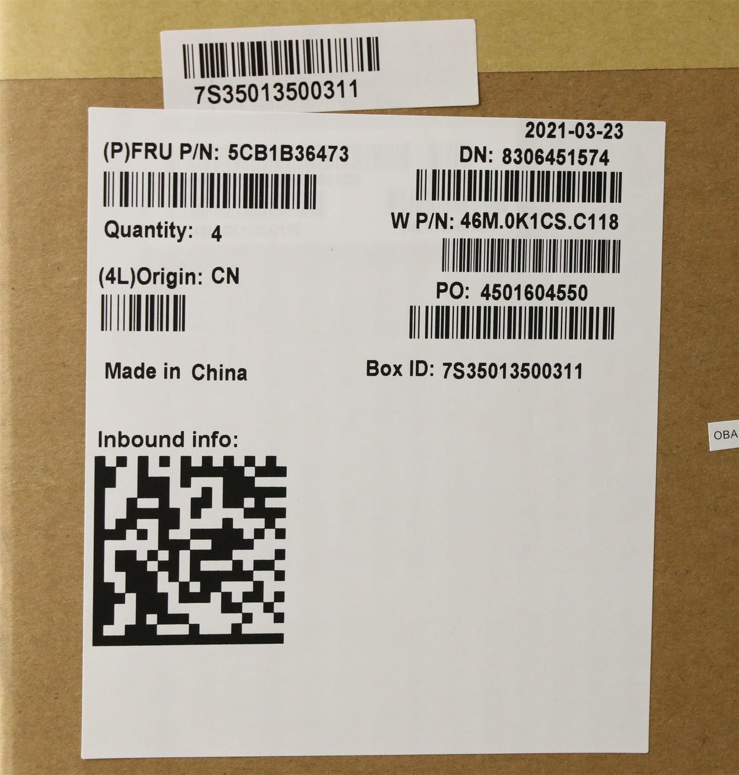 Lenovo Upper Case ASM_FRA W 82HS AB 5CB1B36473