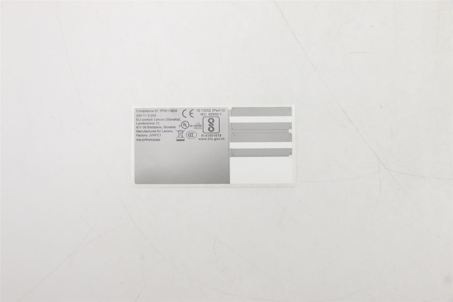 Lenovo LABEL FRU System Label SR 5L10V15333