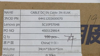Lenovo IdeaPad 320S-13IKB DC In Port Socket Power Cable 5C10P57048