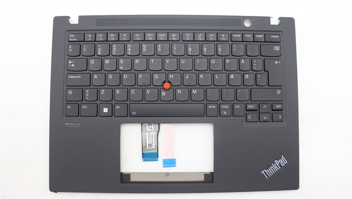 Lenovo ThinkPad T14s 3 Keyboard Palmrest Top Cover Danish Black 5M11G27180