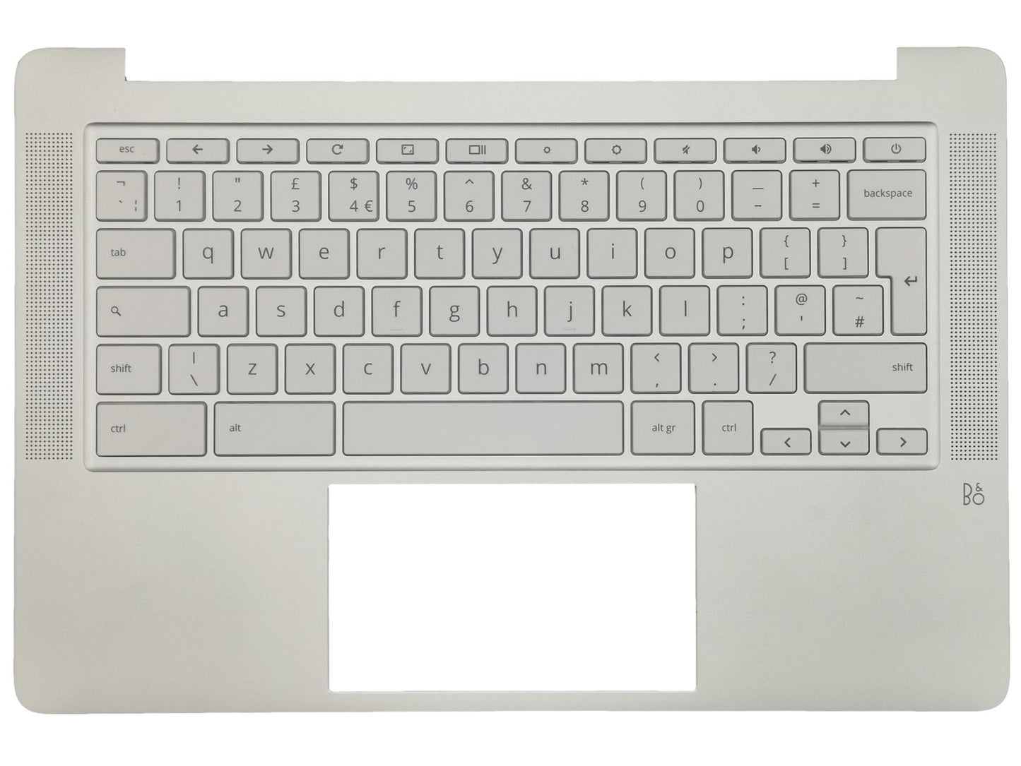 Genuine HP Chromebook 14A-NA Palmrest Cover Keyboard UK White L91515-031