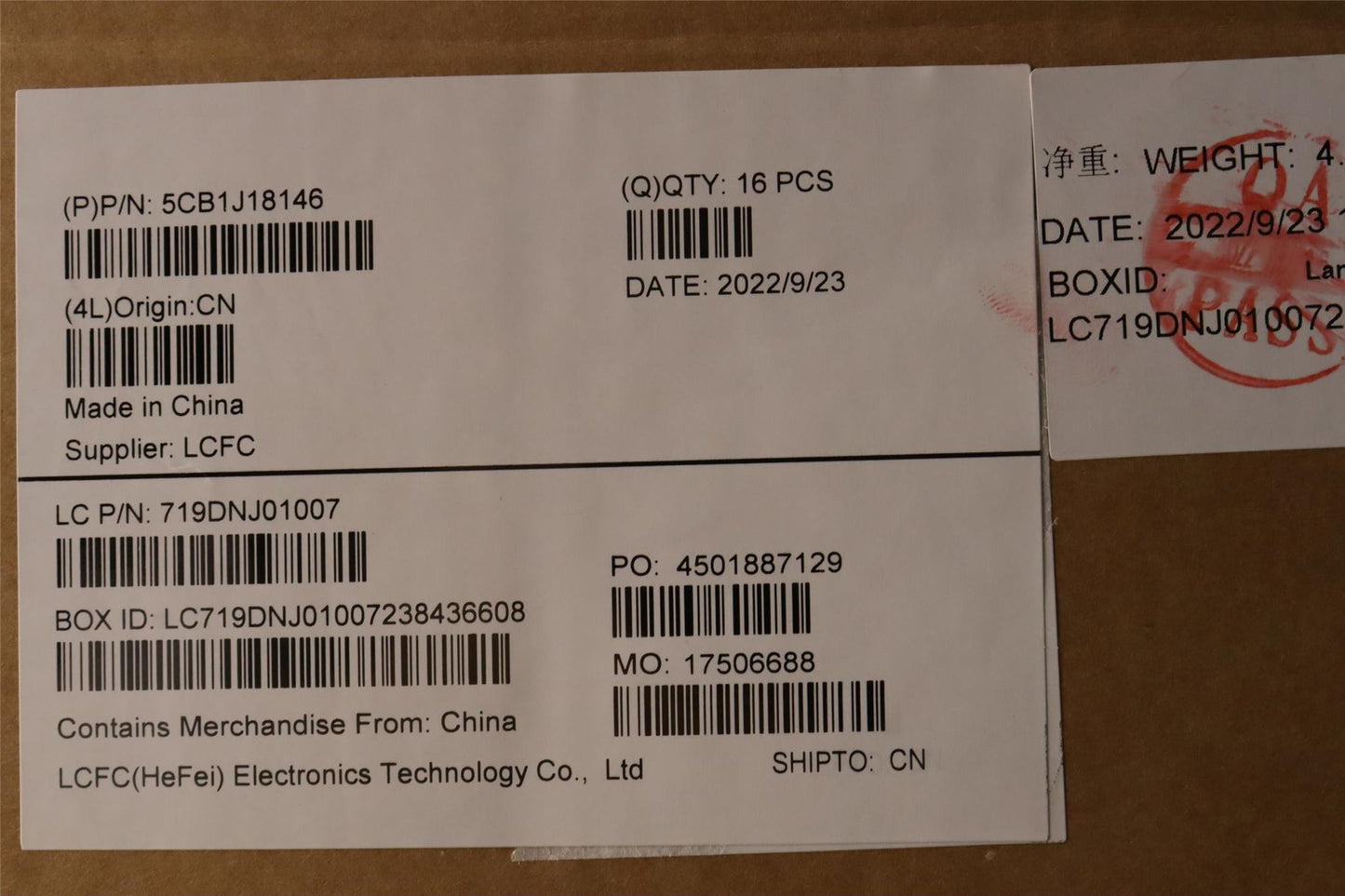 Lenovo FRU D_AL_WWAN_BLK_EP_ASSY JX3C5,FC 5CB1J18146