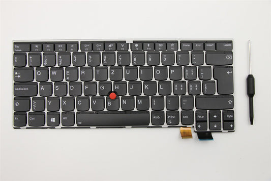 Genuine Lenovo ThinkPad T470s Keyboard Swiss Silver 01ER896