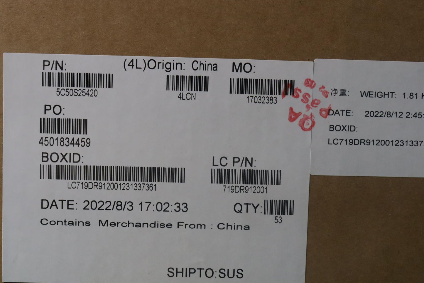 Lenovo USB Board L 82UH 5C50S25420