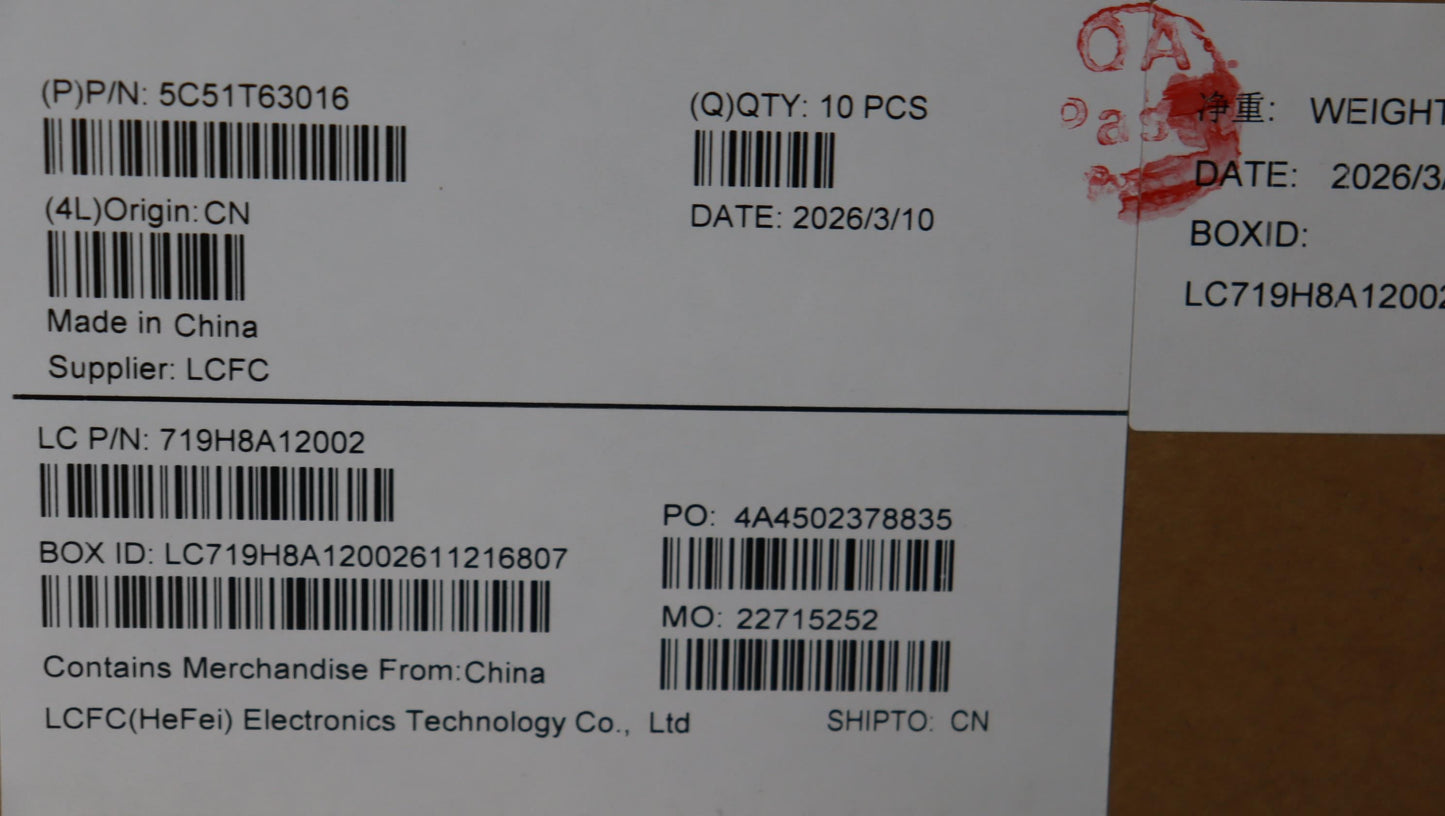 Lenovo CARDPOP PCBA NSH092 Sensor Board 5C51T63016