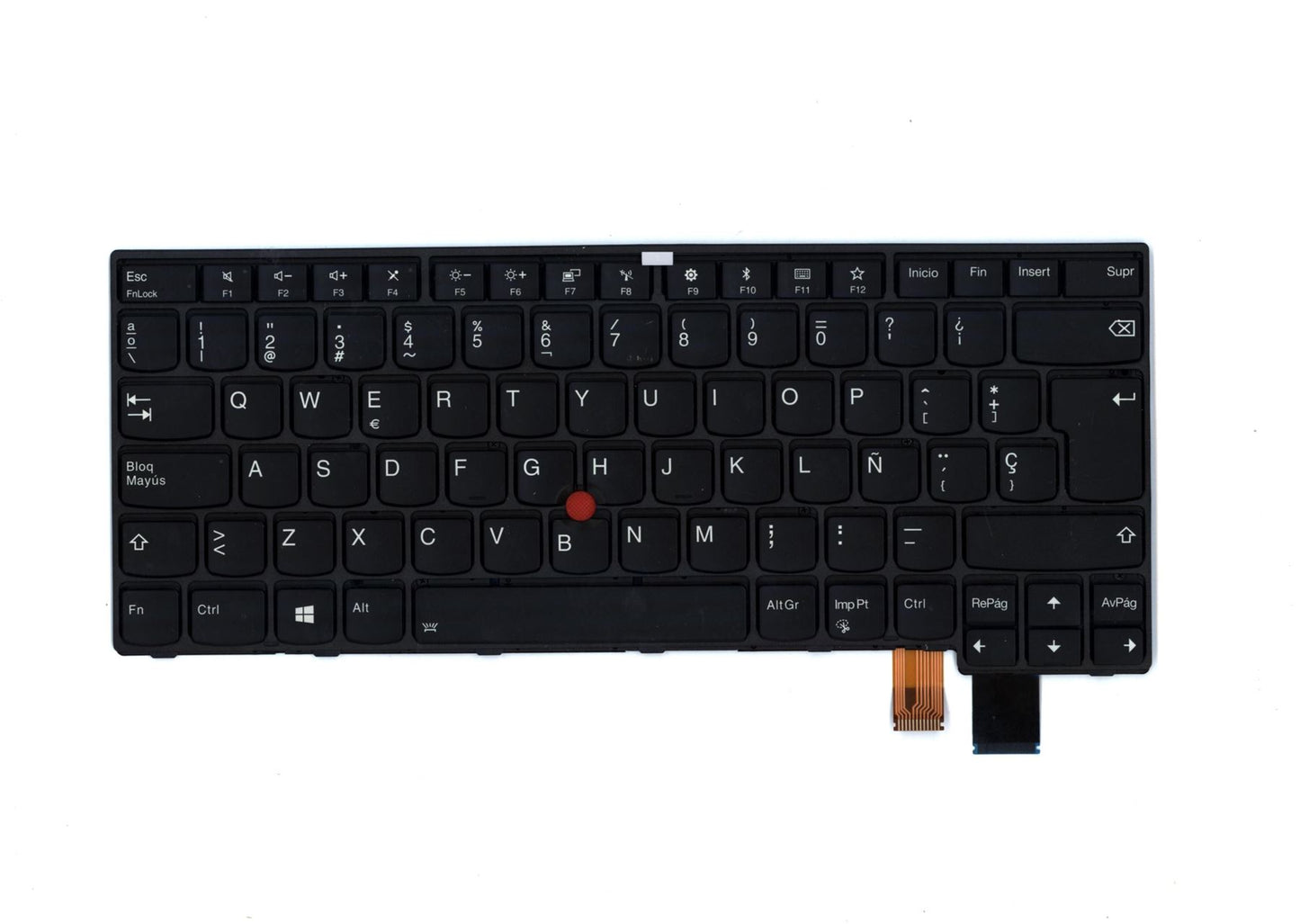 Lenovo ThinkPad T470p Keyboard Spanish Black Backlit 01EP437