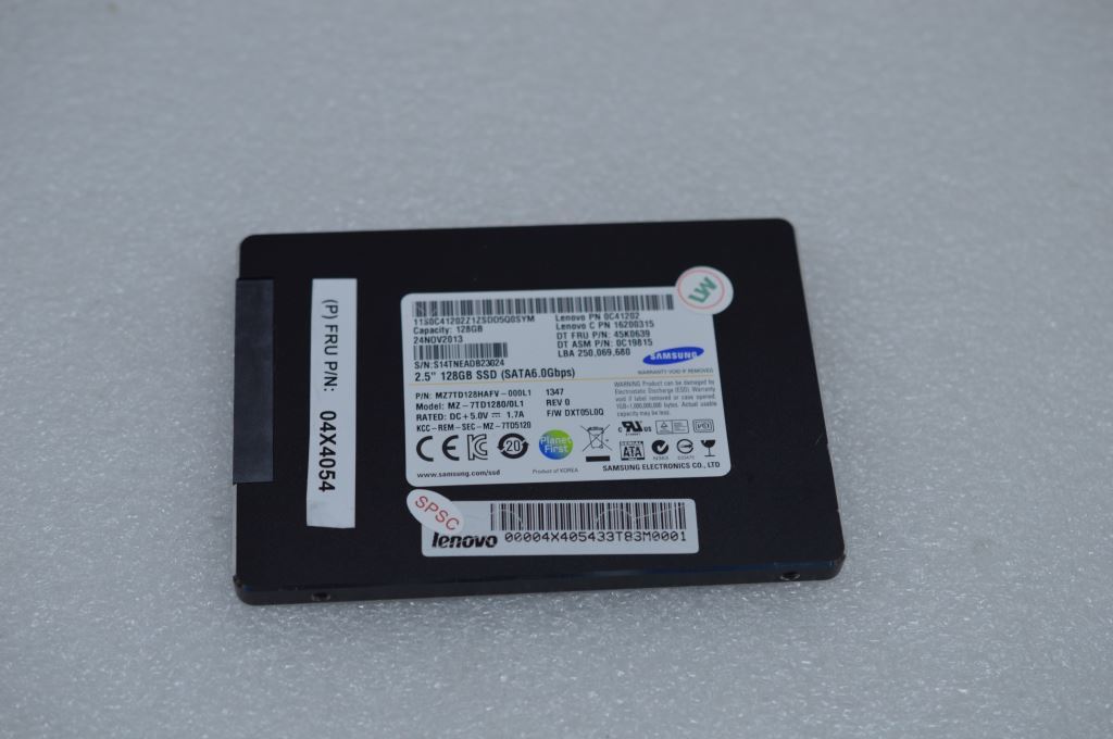 Lenovo 128G,2.5",7mm,SATA6G,SAMSG,STD 04X4054
