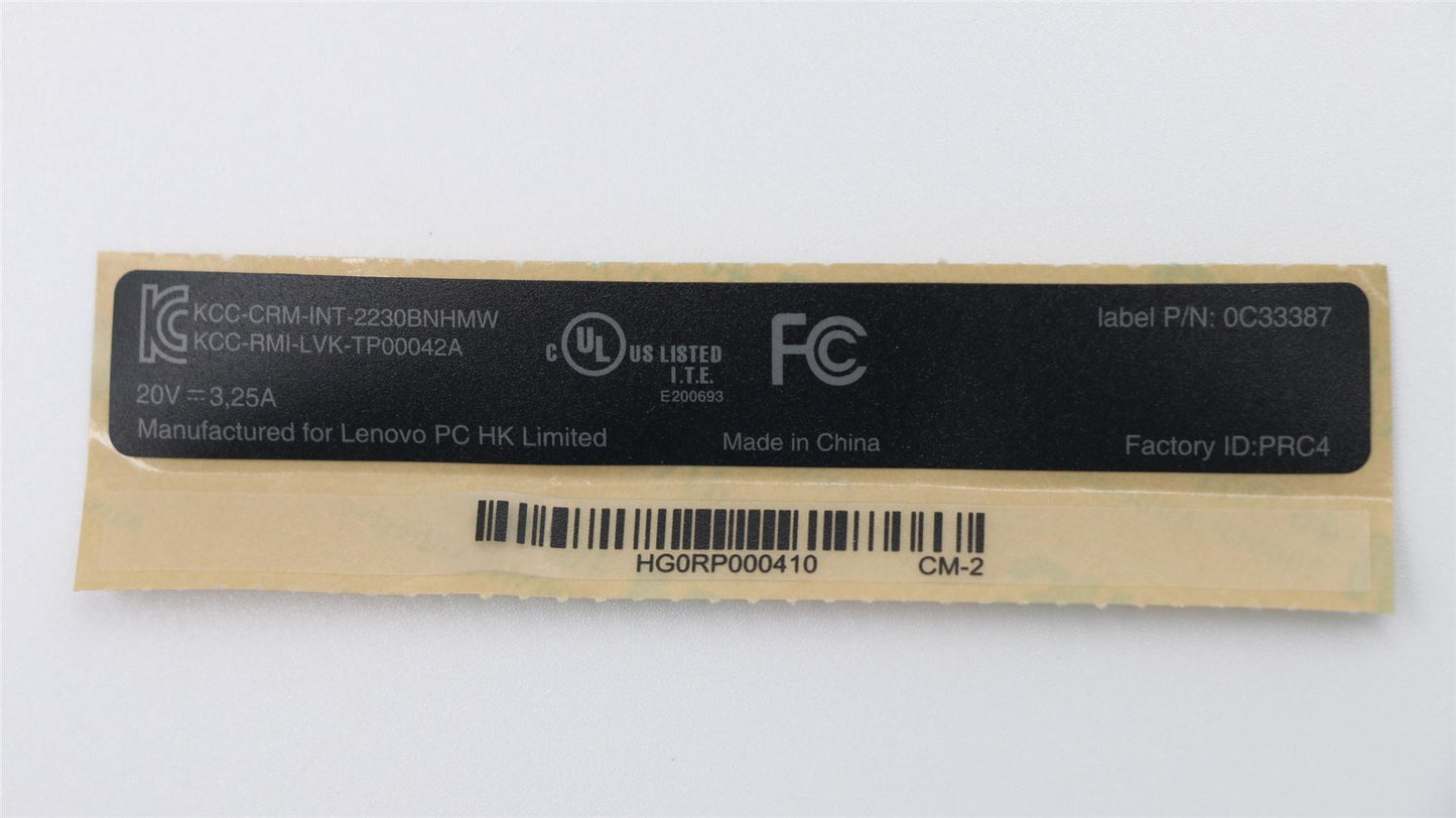 Lenovo Label FRU Label set 04Y1487
