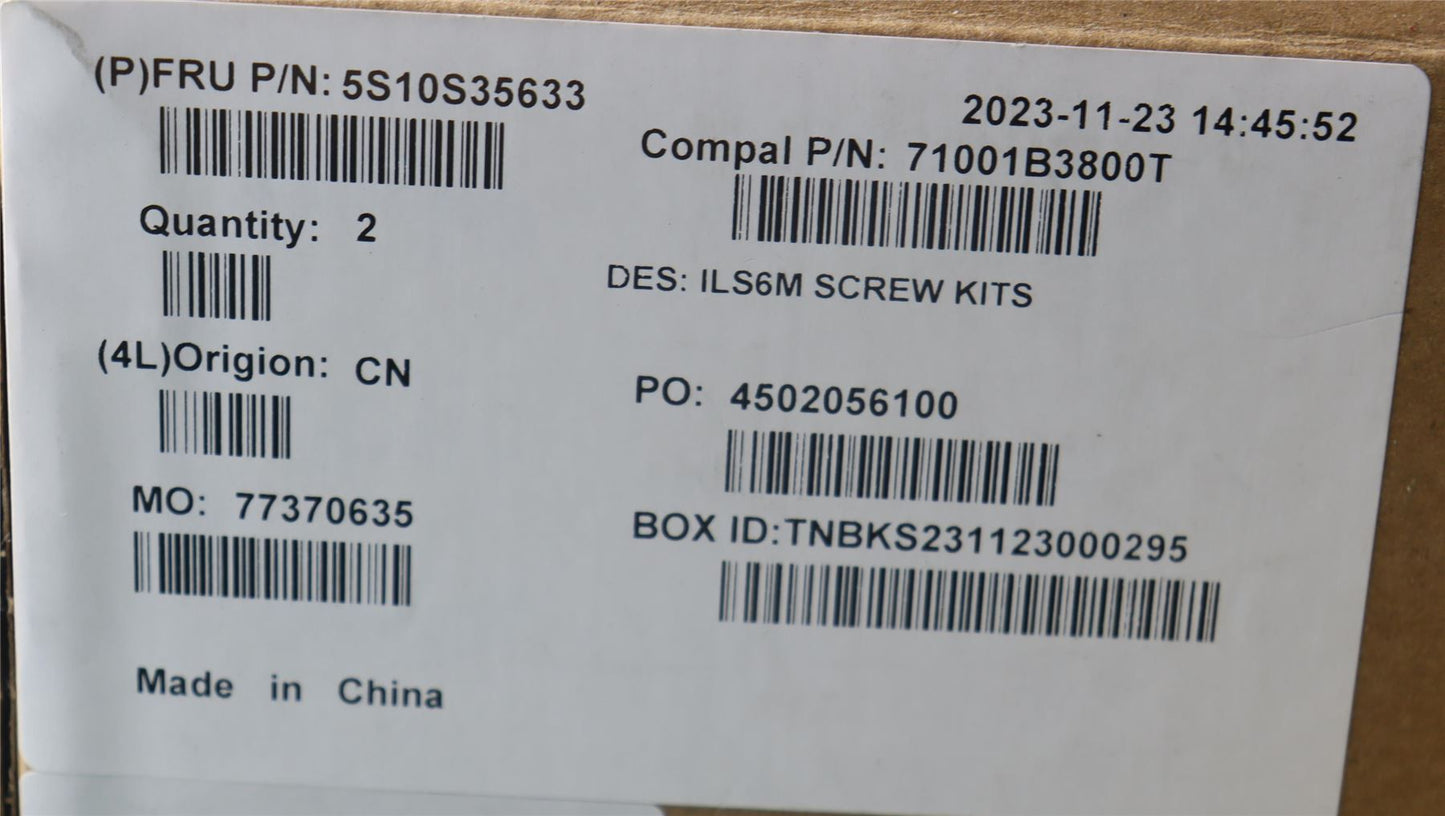 Lenovo SCREW Screw Kit C 83DC 5S10S35633