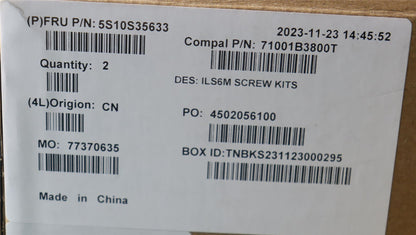 Lenovo SCREW Screw Kit C 83DC 5S10S35633