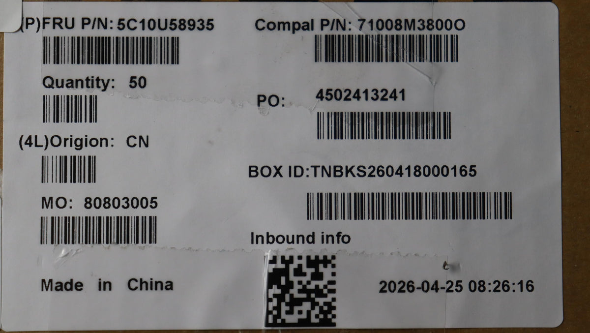 Lenovo M/B-SIDEIO/B_PWR TEFLON I/O Cable 5C10U58935