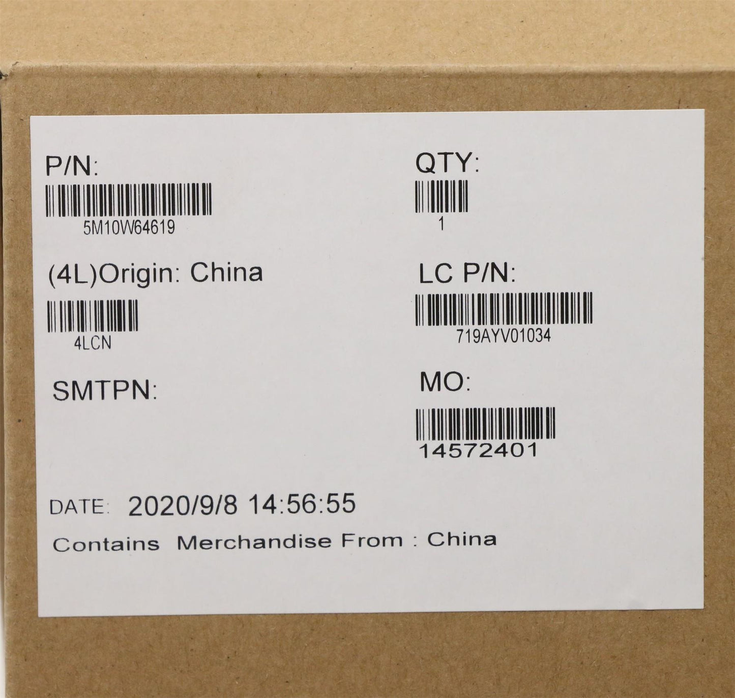 Lenovo MECH_ASM FRU ASM BL FPR BK UK 058 FRA 5M10W64619