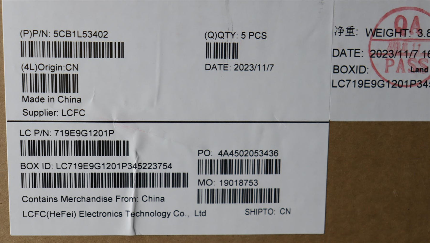 Lenovo Upper Case ASM_SPA L82WS RGBWOT_WL 5CB1L53402