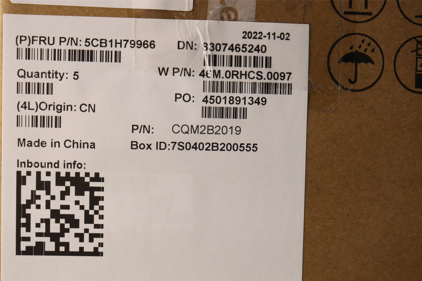 Lenovo Upper Case ASM_EURO ENGW82R7 CG BL 5CB1H79966