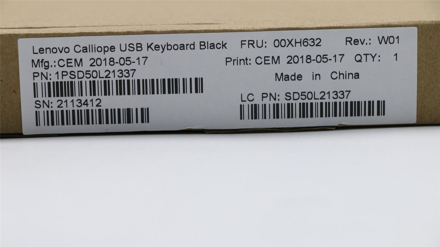 Lenovo USB Calliope KB BK EST 00XH632