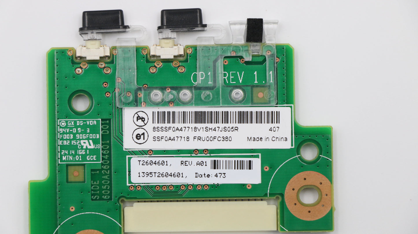 Lenovo Front Control (simple) Board 00FC380