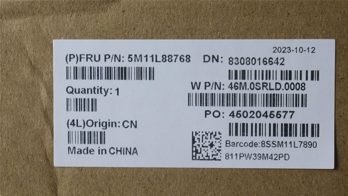Lenovo ThinkPad P1 Gen 6 Screen LCDAssembly 16 WQXGA Anti-Glare IPS 5M11L88768