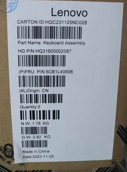 Lenovo Yoga 7 14IRH8 Palmrest Cover Touchpad Keyboard Russian 5CB1L40698