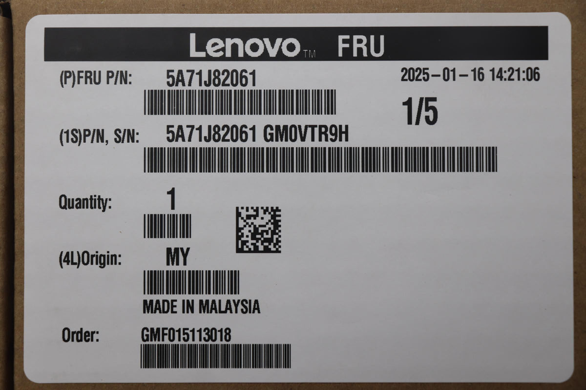 Lenovo ASM 10G X710-T2L A Ethernet Intel Board 5A71J82061