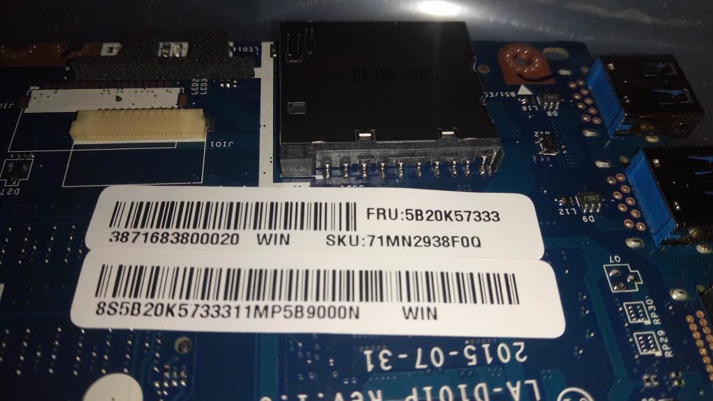 Lenovo 5B20K57333 MB C B51-80WINI7-6500U EXO2G DK