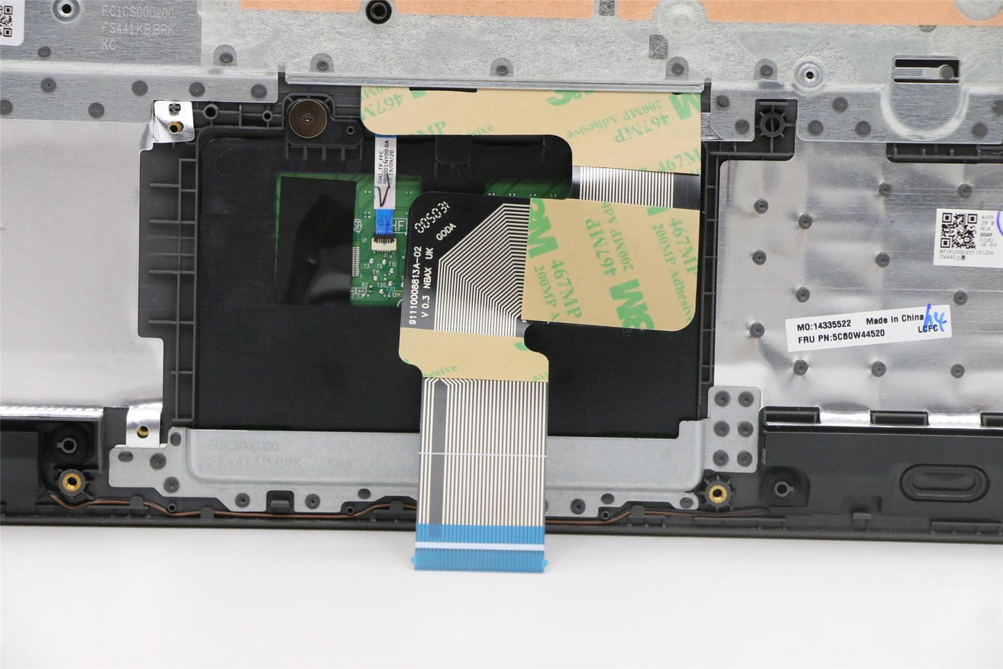 Lenovo V14-IKB Keyboard Palmrest Top Cover Portuguese Grey 5CB0W44520