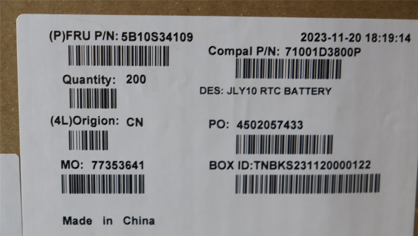 Lenovo CMOS Battery C 83DG 5B10S34109