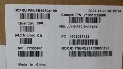 Lenovo CMOS Battery C 83DG 5B10S34109