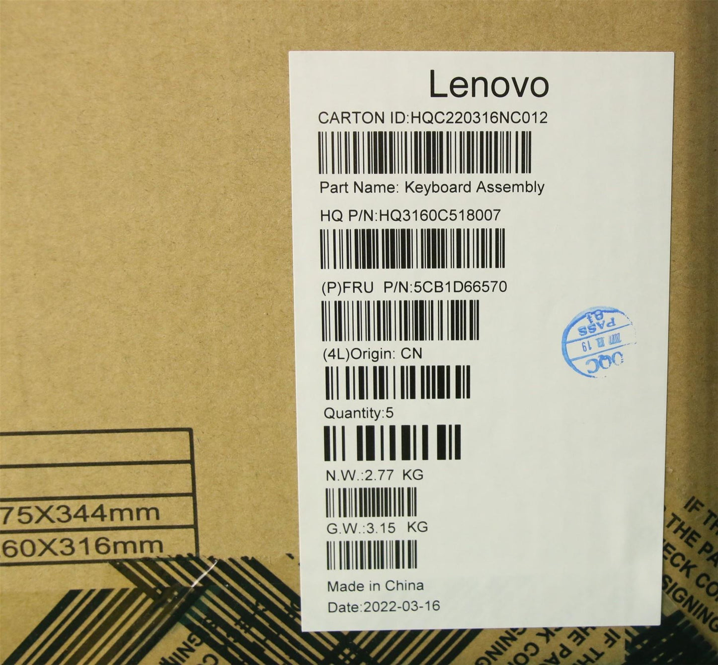 Lenovo ThinkBook 13x ITG Palmrest Cover Touchpad Keyboard Hungarian 5CB1D66570