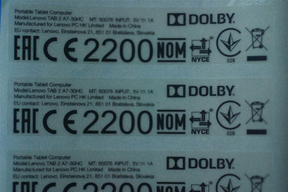 Lenovo A7-30HC rating label&*HQ60401668000 CS 5L18C00965