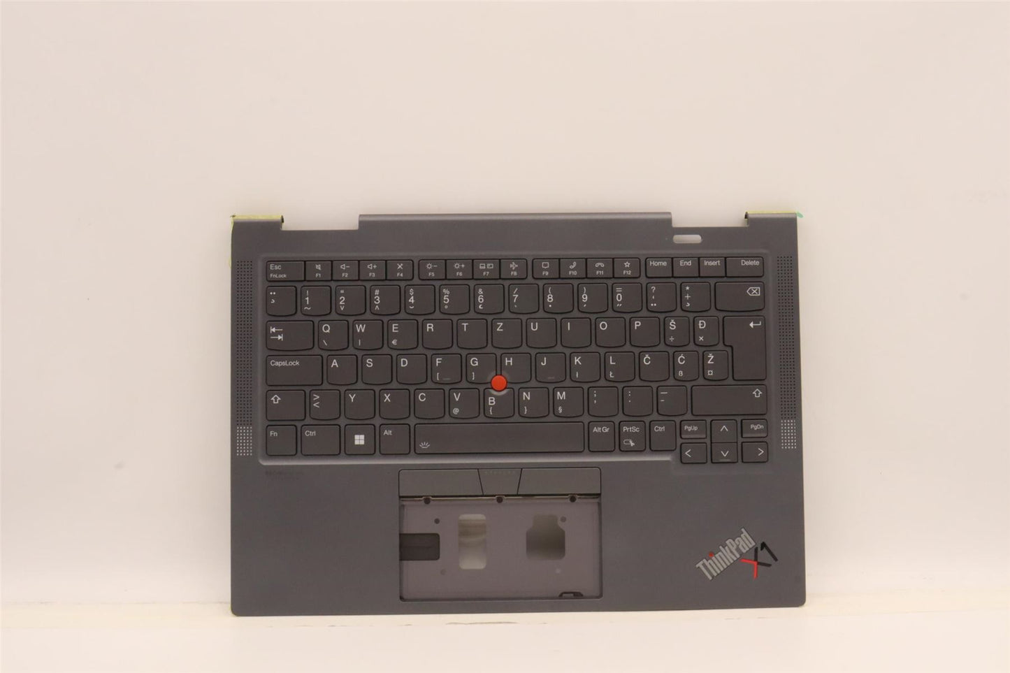 Lenovo ThinkPad X1 7th Gen Keyboard Palmrest Top Cover Slovenian Grey 5M11H45781