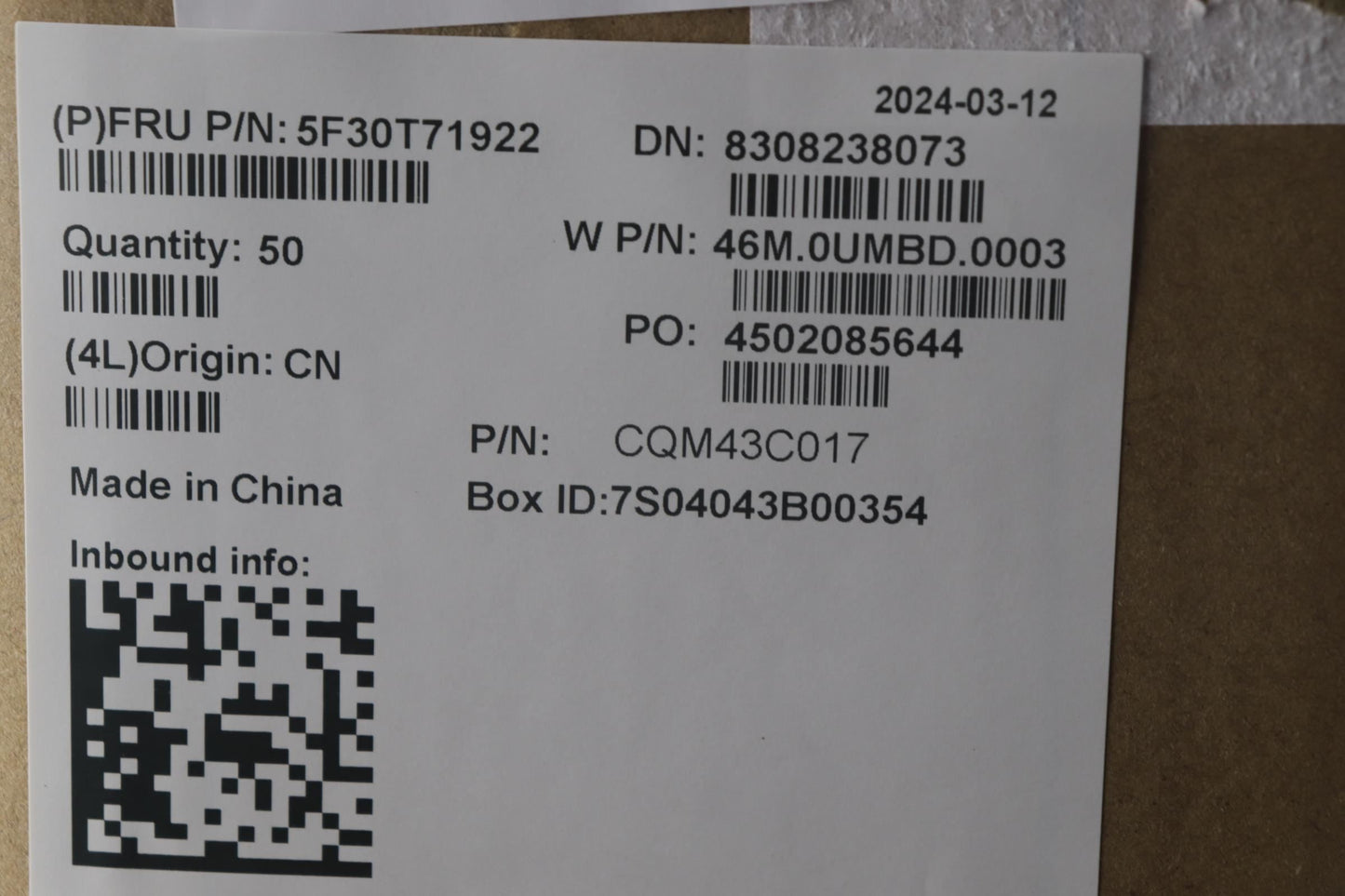 Lenovo FINGER_PRT FP BD W 21MS W/BTN AG Board 5F30T71922