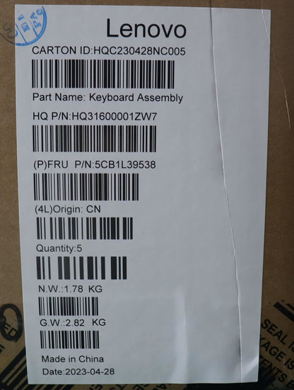 Lenovo Yoga 7 14IRH8 Palmrest Cover Touchpad Keyboard German 5CB1L39538
