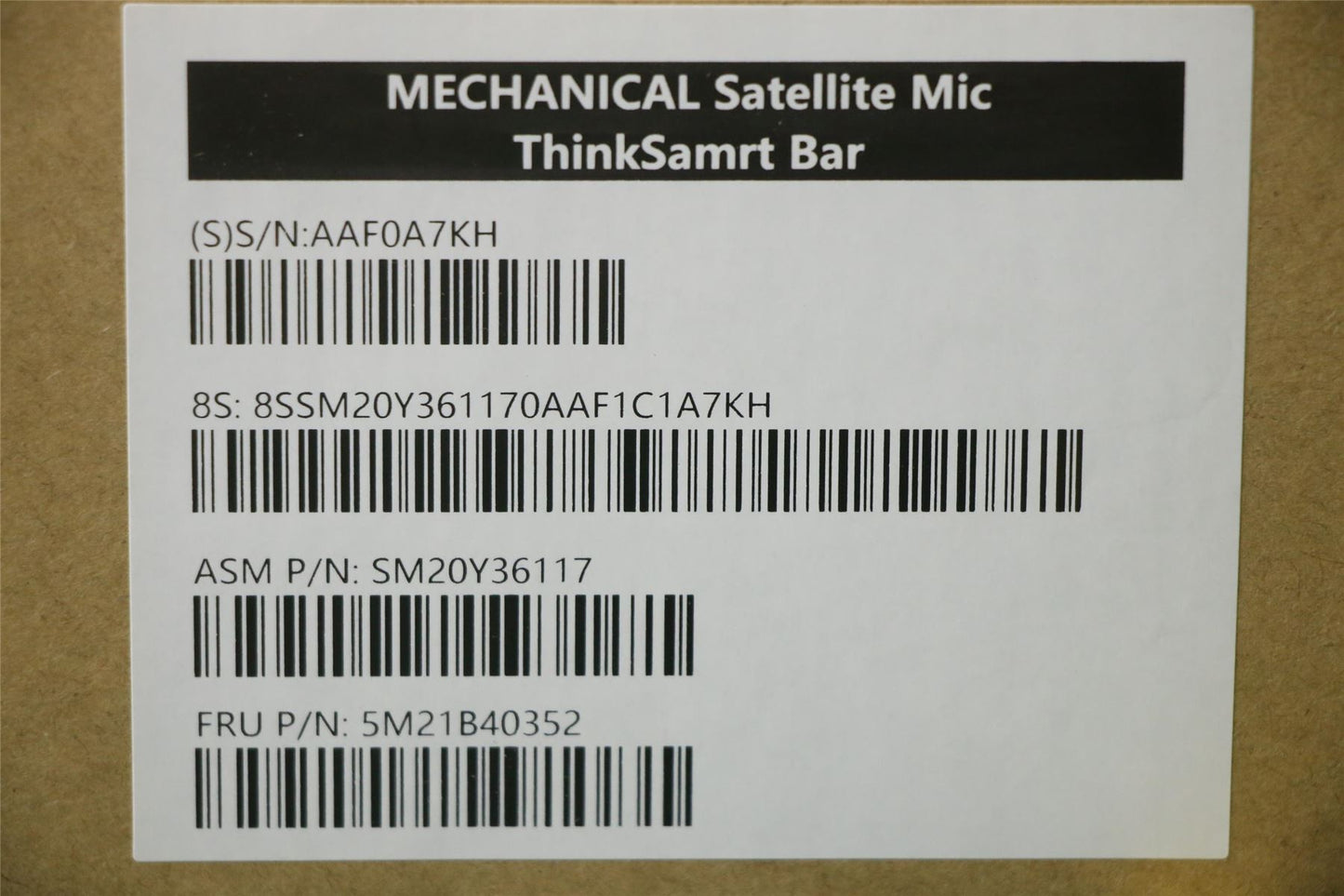 Lenovo ThinkSmart Bar/Bar XL Satellite Mic Bar Black 5M21B40352