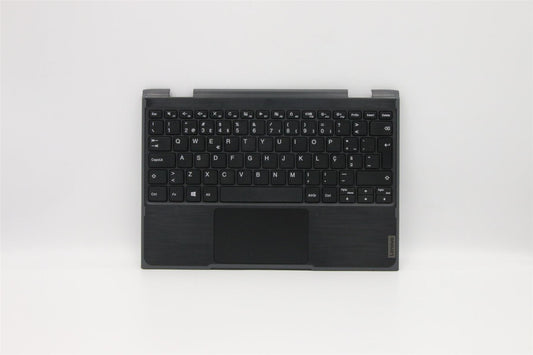 Lenovo 300e 2nd Gen Palmrest Touchpad Cover Keyboard Portuguese Black 5CB0T45110
