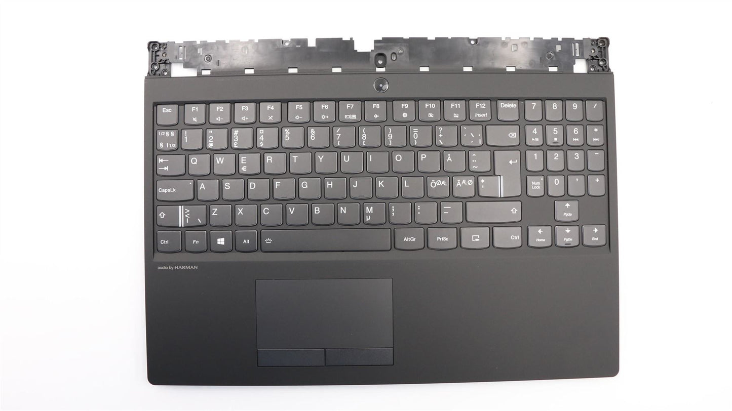 Lenovo Legion Y530-15ICH Keyboard Palmrest Top Cover Nordic Black 5CB0R40215