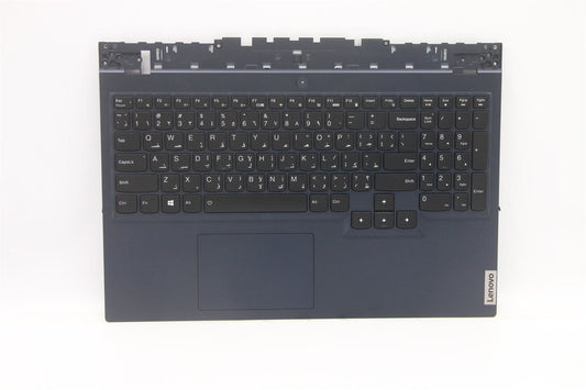 Lenovo 5 15ACH6 Palmrest Cover Touchpad Keyboard Arabic Blue Backlit 5CB1C93059
