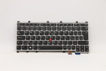 Genuine Lenovo ThinkPad X380 Yoga Keyboard Czech Silver Backlit 01YN977