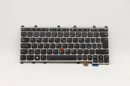 Genuine Lenovo ThinkPad X380 Yoga Keyboard Czech Silver Backlit 01YN977