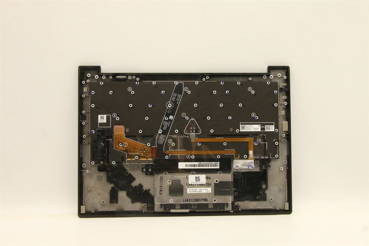 Lenovo Carbon X1 9th Keyboard Palmrest Top Cover German Black Backlit 5M11C53240