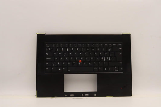 Lenovo ThinkPad Z16 Gen 1 Keyboard Palmrest Top Cover Nordic Black 5M11J13422