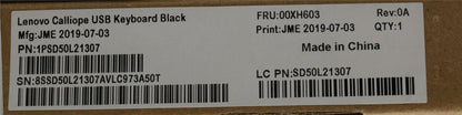 Lenovo USB Calliope KB BK GRE/US 00XH603