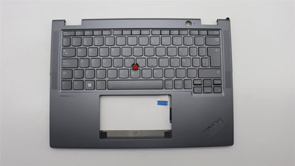 Lenovo ThinkPad X13 Gen 4 Keyboard Palmrest Top Cover Spanish Grey 5M11L64585