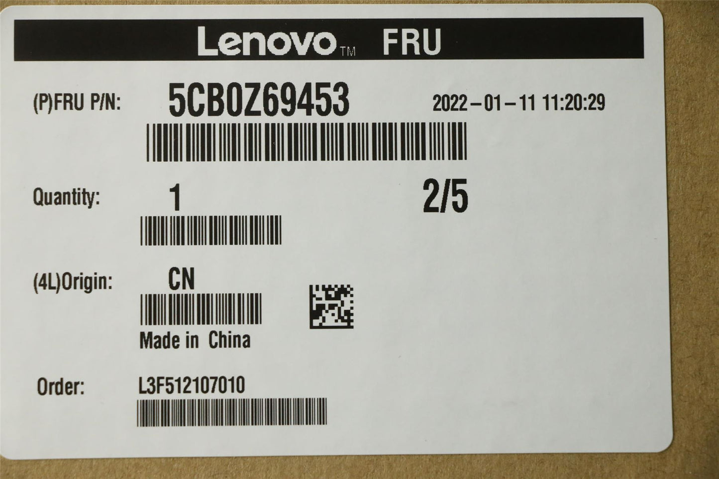 Lenovo ThinkPad X13 2 Palmrest Top Cover Housing Black 5CB0Z69453