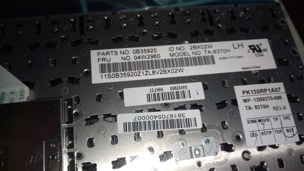 Lenovo Tanner-KBD THA Thai Keyboard 04W2960