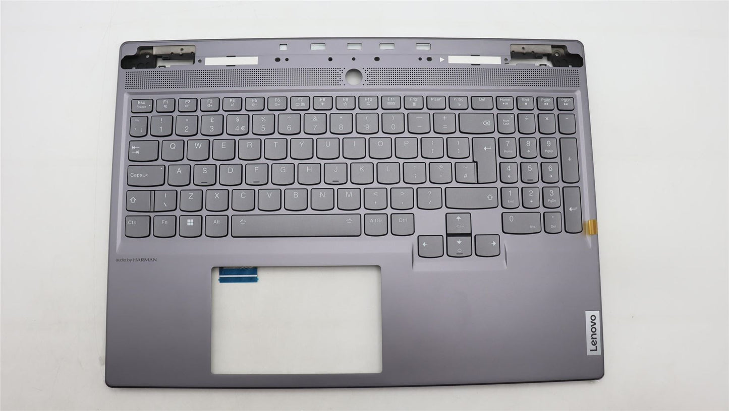 Lenovo Legion S7 16IRH8 Keyboard Palmrest Top Cover UK Silver Backlit 5CB1L67999